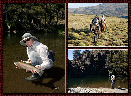 patty horseback fishing trip patagonia